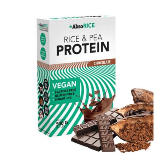 AbsoRICE - Csokoládé ízű vegán fehérjepor - 500 g