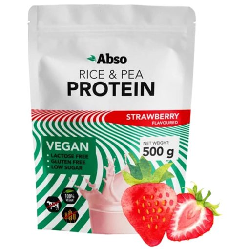 AbsoRICE - Eper ízű vegán fehérjepor - 500 g