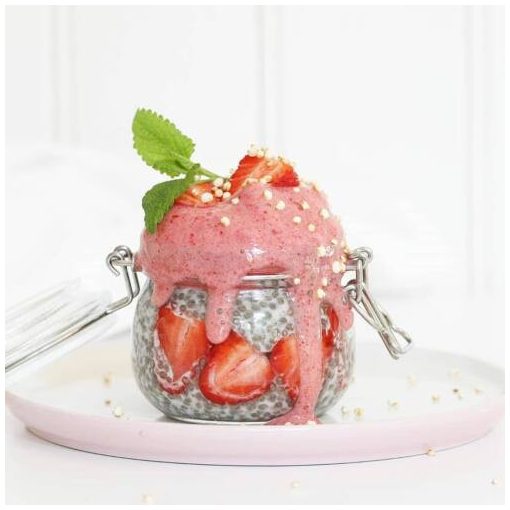 AbsoRICE - Eper ízű vegán fehérjepor - 500 g