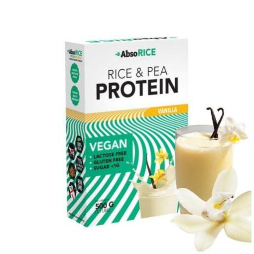 AbsoRICE - Vanília ízű vegán fehérjepor - 500 g