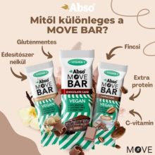 Abso Move Bar - Vaníliás-kókuszgolyó ízű vegán fehérje szelet - 35 g
