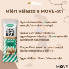 Abso Move Bar - Vaníliás-kókuszgolyó ízű vegán fehérje szelet - 24 x 35 g / 24 db