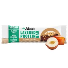 Abso Layered Protein Bar, Mogyorókrémes-karamellás réteges fehérjeszelet - 50 g