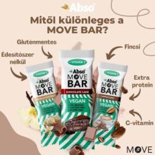 Abso Move Bar - Csokoládétorta ízű vegán fehérje szelet - 24 x 35 g / 24 db