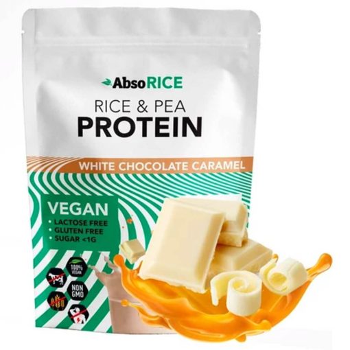 AbsoRICE - Fehércsokoládé ízű vegán fehérjepor - 500 g