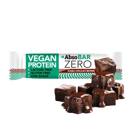 AbsoBar Zero - Dupla csokoládés brownie, vegán fehérje szelet - 40 g