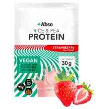 AbsoRICE - Eper ízű vegán fehérjepor - 30 g