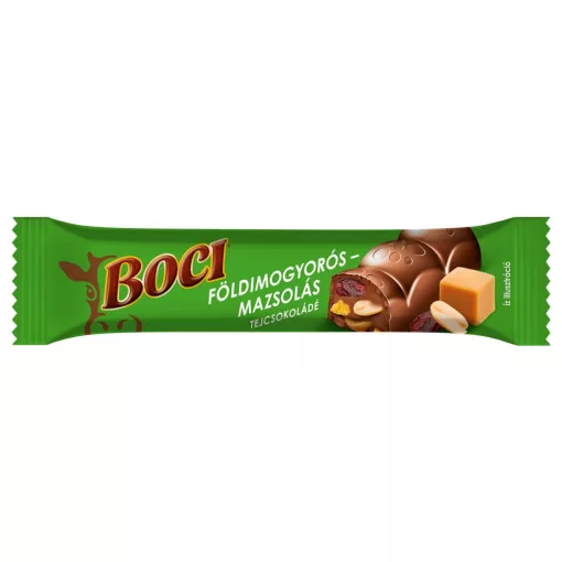 BOCI tejcsokoládé földimogyorós, mazsolás - 34g