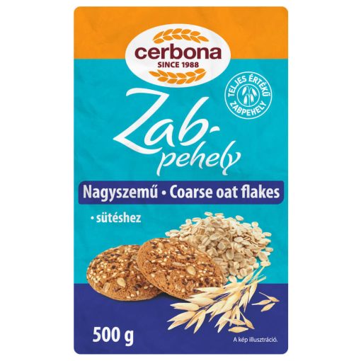 Cerbona Nagyszemű, Lapított Zabpehely 10 x 500 g / 10 db