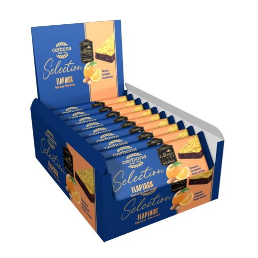 Cerbona Flapjack zabszelet narancsos marcipánnal, kakaós bevonó talppal - 20 x 40g / 20 db