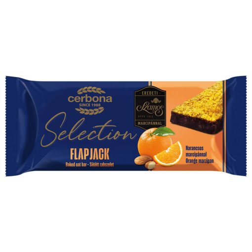Cerbona Flapjack zabszelet narancsos marcipánnal, kakaós bevonó talppal - 20 x 40g / 20 db