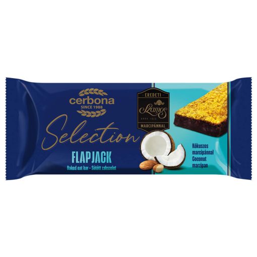 Cerbona Flapjack zabszelet kókuszos marcipánnal, kakaós bevonó talppal - 20 x 40g / 20 db