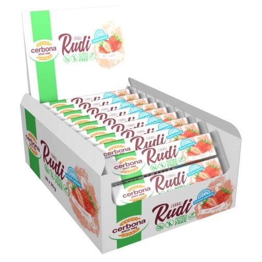 Cerbona Rudi zabbal, Epres töltelékkel laktóz- és gluténmentes, hozzáadott cukor nélkül, édesítőszerrel 360 x 30 g / 360 db
