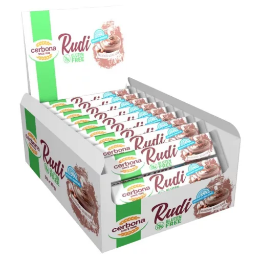 Cerbona Rudi, Mogyorós töltelékkel gluténmentes, hozzáadott cukor nélkül, édesítőszerrel 30 x 30 g / 30 db