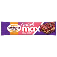Cerbona MAX Epres-csokoládés müzliszelet, málnás-karamella réteggel, kakaós bevonó talppal 20 x 30g / 20 db