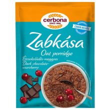Cerbona Étcsokoládés-meggyes zabkása, hozzáadott cukor nélkül 50g