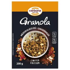 Cerbona Mézeskalács ízű granola müzli 200 g (dobozos)