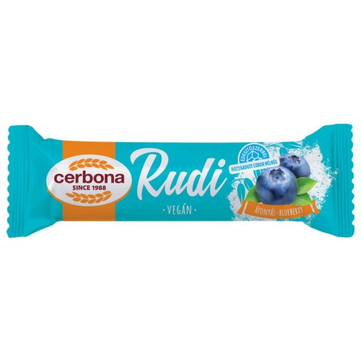 Cerbona Rudi zabbal, Áfonyás töltelékkel, kakaós bevonóval, hozzáadott cukor nélkül 360 x 30 g / 360 db