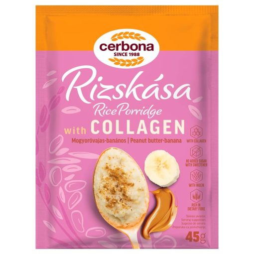 Cerbona Földimogyoróvajas-banános rizskása kollagénnel 45 g