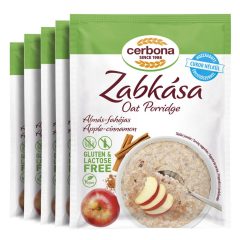   Cerbona Glutén- és laktózmentes almás-fahéjas zabkása hozzáadott cukor nélkül - Tízórai csomag / 5 x 50 g