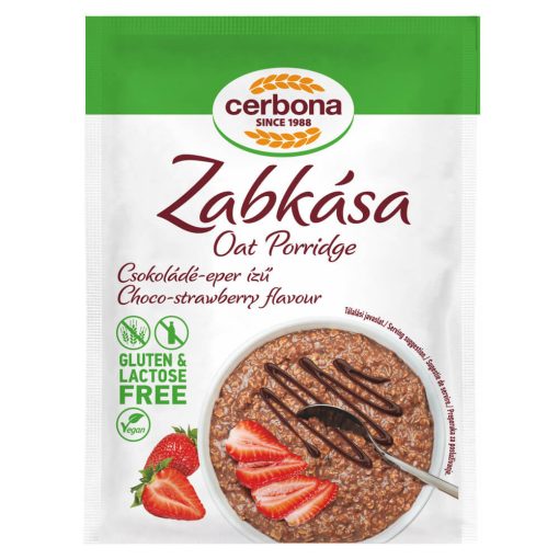 Cerbona Glutén- és laktózmentes csokoládés-epres zabkása 50 g