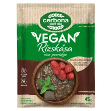 Cerbona Vegán étcsokoládés rizskása málnával gluténmentes - Tízórai csomag / 5 x 45 g