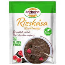 Cerbona Vegán étcsokoládés rizskása málnával gluténmentes - Tízórai csomag / 5 x 45 g