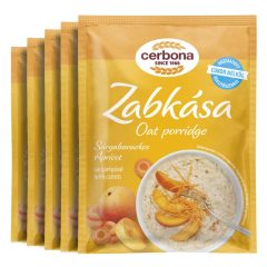   Cerbona Sárgabarackos zabkása, hozzáadott cukor nélkül, édesítőszerrel - Tízórai csomag / 5 x 50 g