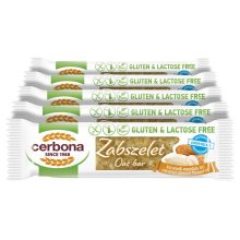 Cerbona Glutén- és laktózmentes zabszelet karamell-mandulás, édesítőszerrel - Tízórai csomag / 5 x 40 g