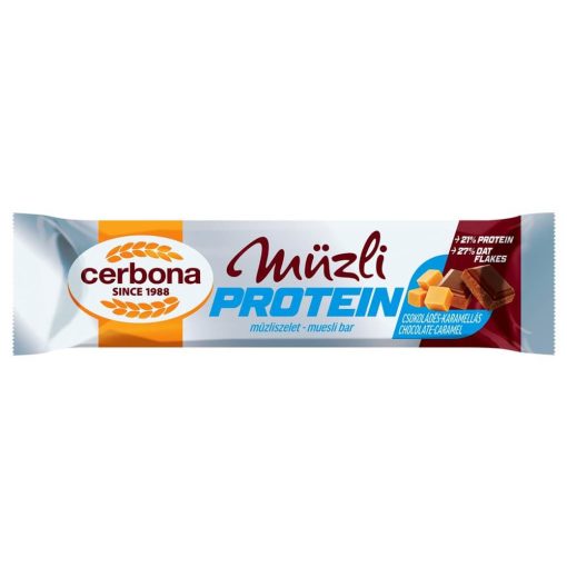 Cerbona Sport Protein csokoládés-karamellás müzliszelet 20 x 35 g / 20 db