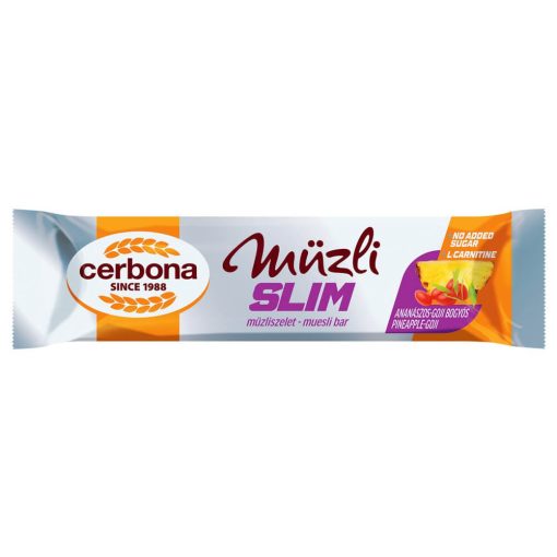 Cerbona Sport Slim ananászos-goji bogyós müzliszelet édesítőszerrel 240 x 35 g / 240 db