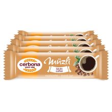 Cerbona Kávés müzliszelet fehér bevonó talppal - Tízórai csomag / 5 x 20 g