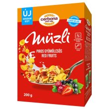 Cerbona Piros-gyümölcsös müzli 200 g (dobozos)