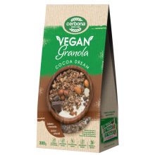 Cerbona Vegán kakaós-mandulás granola müzli, cukor hozzáadása nélkül 300 g