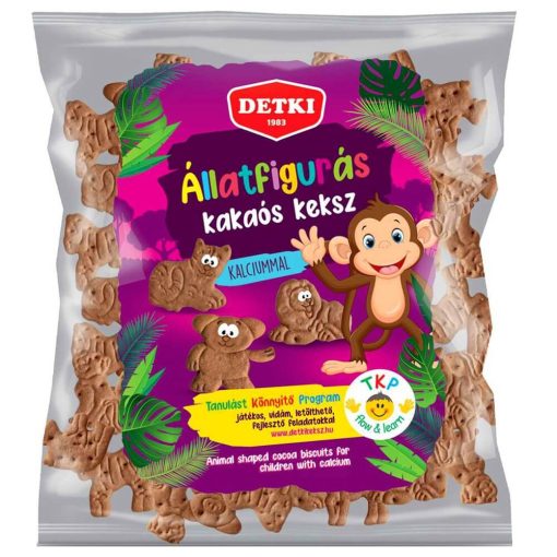 Detki Állatfigurás háztartási keksz, kakaós, 160g