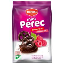 Detki Mini málnás ízű perec étbevonóval, 160g