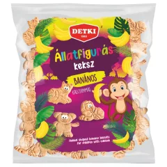 Detki Állatfigurás banános háztartási keksz, 160g