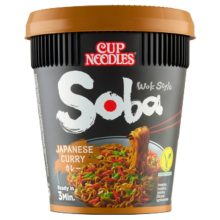 Nissin Soba Poharas instant tésztaétel japán curry ízesítéssel - 90 g