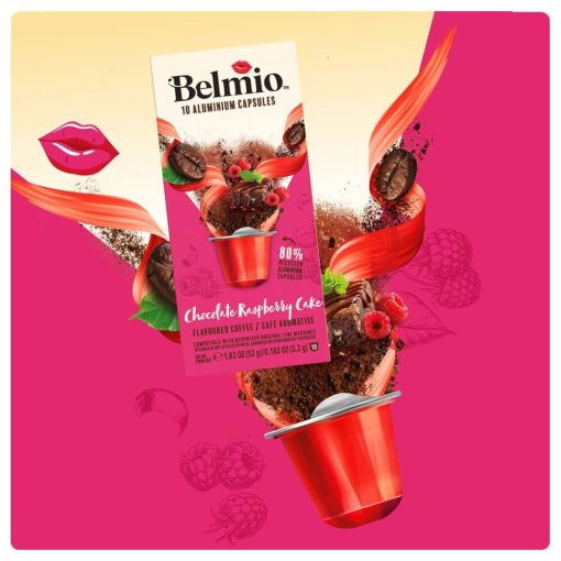 Belmio Café Raspberry kávékapszula, 10 db/dobozos kiszerelésben
