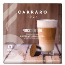 Carraro Nocciolino - 16 db kapszula/doboz kiszereléssel (Dolce Gusto kompatibilis)