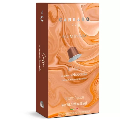 Carraro Hazelnut Flavored - 10 db kapszula/doboz kiszereléssel