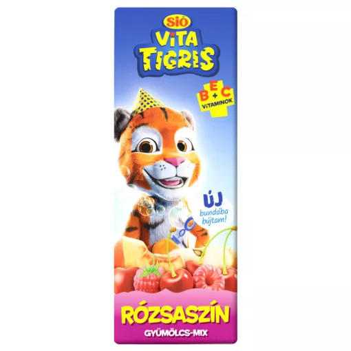 Sió Vitatigris Rózsaszín vegyes gyümölcsital - 0,2 liter