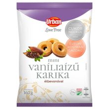 URBAN Love free, Vanília ízű karika, étbevonóval, hozzáadott cukor nélkül, 160g