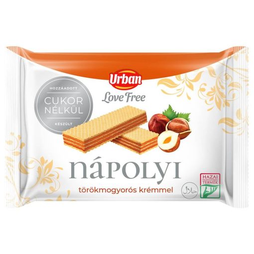 URBAN Love free, Mogyorós nápolyi szelet, 65g HCN